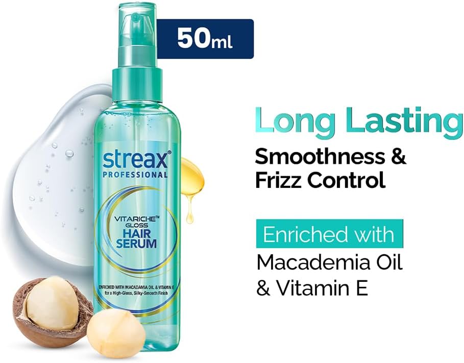 Streax Professional Vitariche Gloss Hair Serum for Women & Men