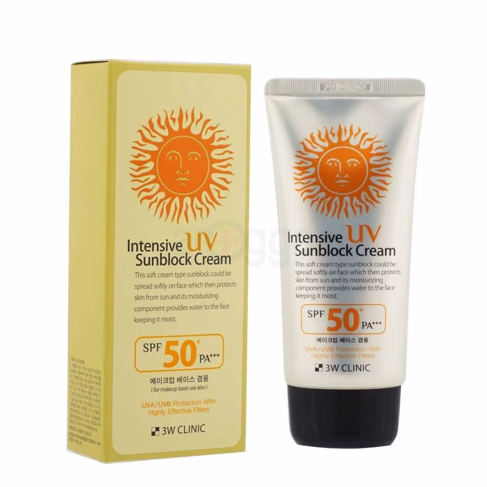 3w clinic intensive Uv sunblock cream spf 50 Pa+++ 70ml